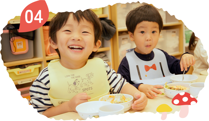 除去食など子供に合わせた対応が可能な自園給食